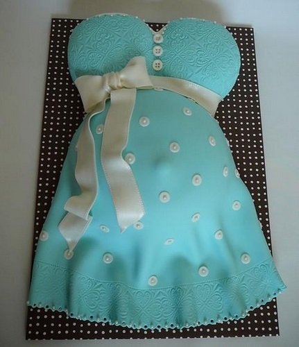 Tarta estilo "belly button" para Baby Shower