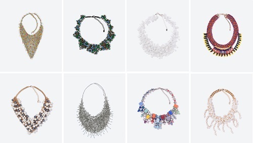 Collares babero de fiesta de Zara online