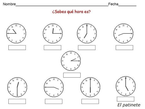 Aprender las horas