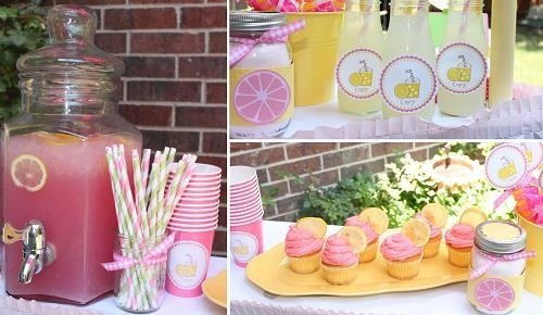 Mesa de limonadas para Baby Shower