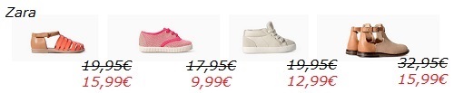 Mini precios calzado infantil