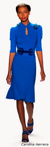 Vestido azul Carolina Herrera Tendencias Otoño 2013