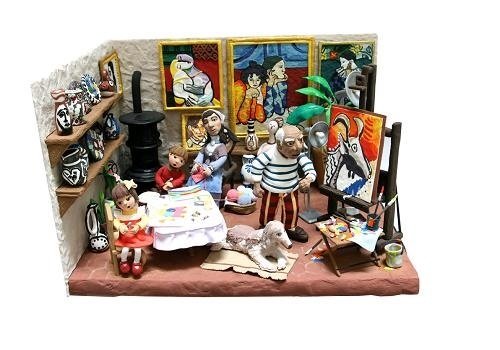 Estudio del pintor Pablo Picasso de arcilla Jumping Clay