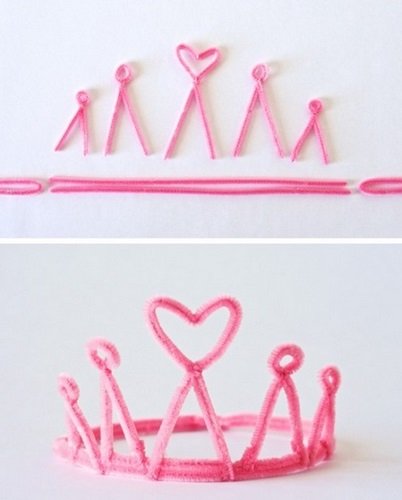 Tutorial para crear tiaras de limpiadores de pipa de One Charming Party