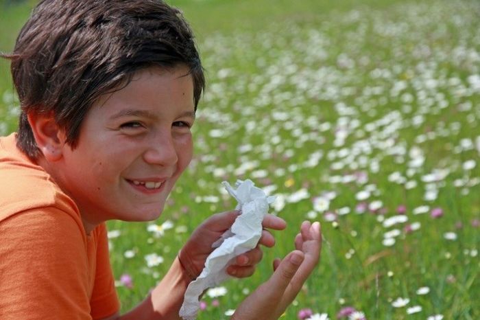 Las alergias primaverales en niños